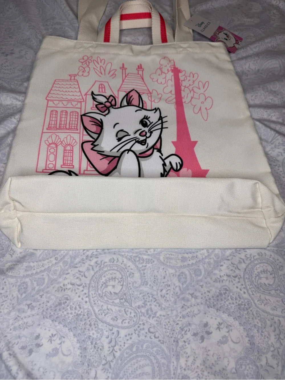 Disney The Aristocats Marie in Paris Tote Bag with carrying options